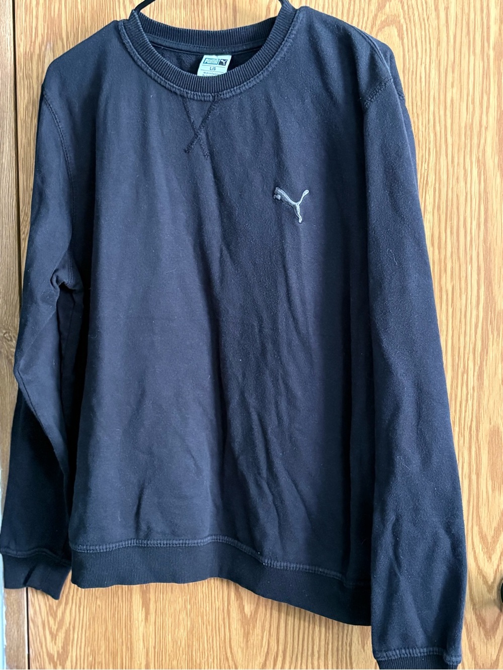 Puma Men's Navy Crewneck Sweatshirt with Puma Logo